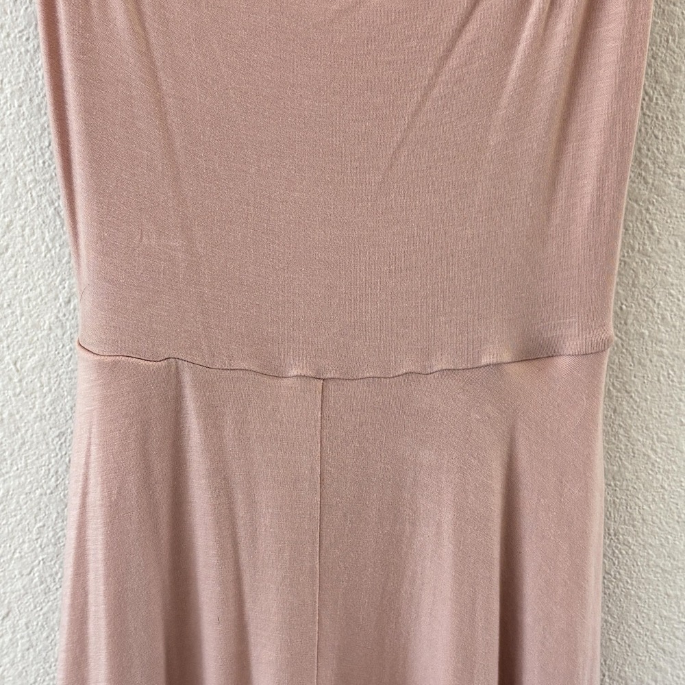 Reformation Jeans Midi Slip Dress Womens Size S Soft Pink Jersey Scoop Back - Picture 6 of 9